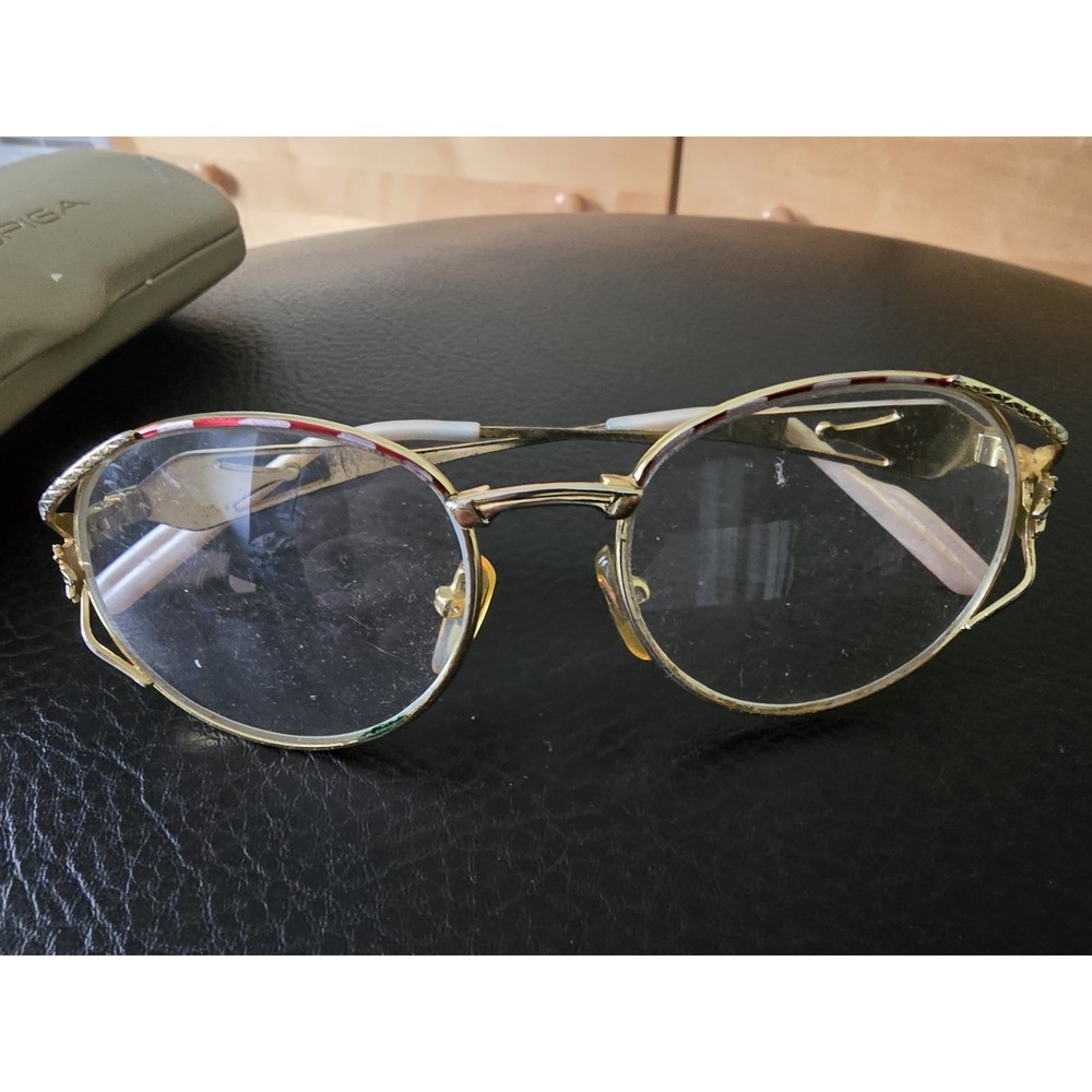 Via Spiga Women's Gold Metal Oval Full Rim Eyeglasses Frame - Picture 3 of 7